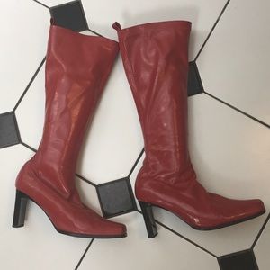 Hot Red Women's Boots Easy Style